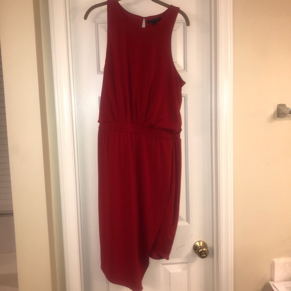 Asymmetrical Red Dress by Banana Republic